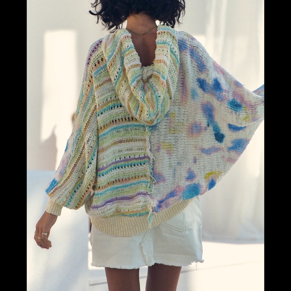 🌼🌸🌟☮️Free people serene dream Flower child poncho☮️ - Picture 6 of 8
